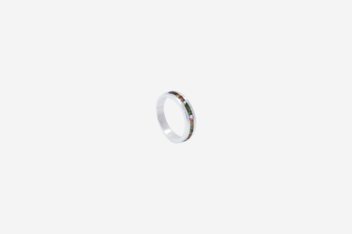 anillo de plata con turmalina