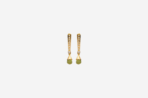 pendientes tvaoi de oro con peridotos y circonia